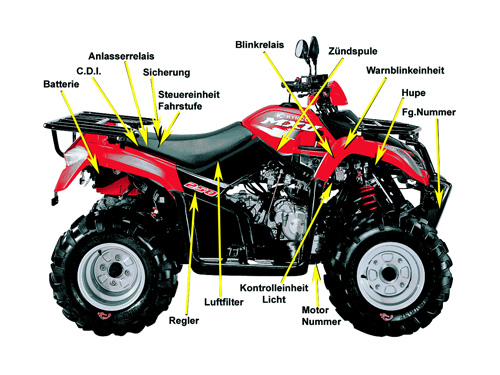 Anlasser Ersatzteil für/kompatibel mit Kymco KXR Maxxer MXU 250 300 :  : Auto & Motorrad