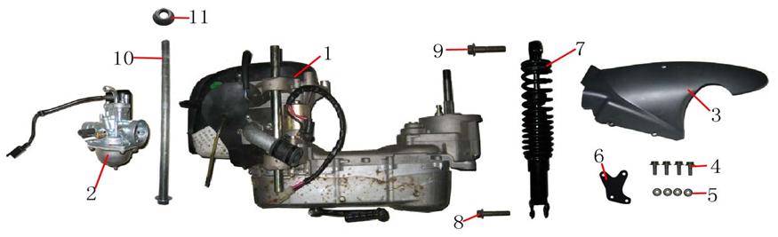 F18 Engine Carburetor RR Cushion