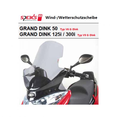 Wind-/Wetterschutzscheibe-GRAND DINK 50 Typ V6 G-Dink/GRAND DIN