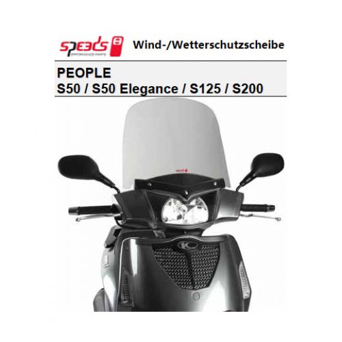 Wind-/Wetterschutzscheibe-PEOPLE-S50 / S50 Elegance / S125 / S20
