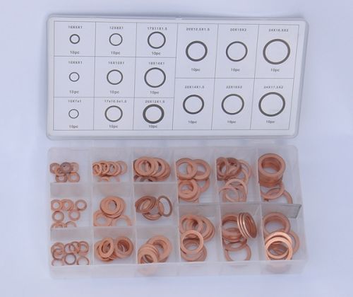 WASHER, COPPER ASSORTMENT, IMPERIAL, 110 pieces