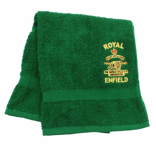 TOWEL WITH LOGO, GREEN, 50 x 90cm