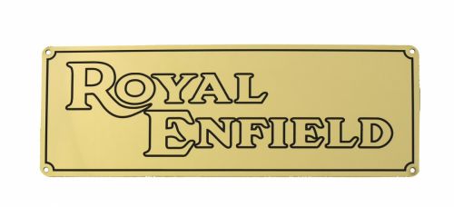 DOOR PLAQUE, ROYAL ENFIELD ON GOLD (Approx 280mm x 105mm)