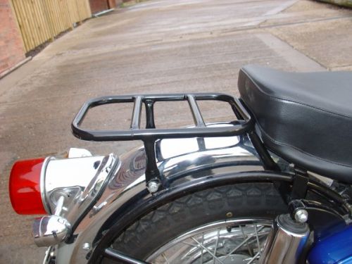 REAR CARRIER, CHROMED, STANDARD BULLETS (500cc ONLY), with fixin